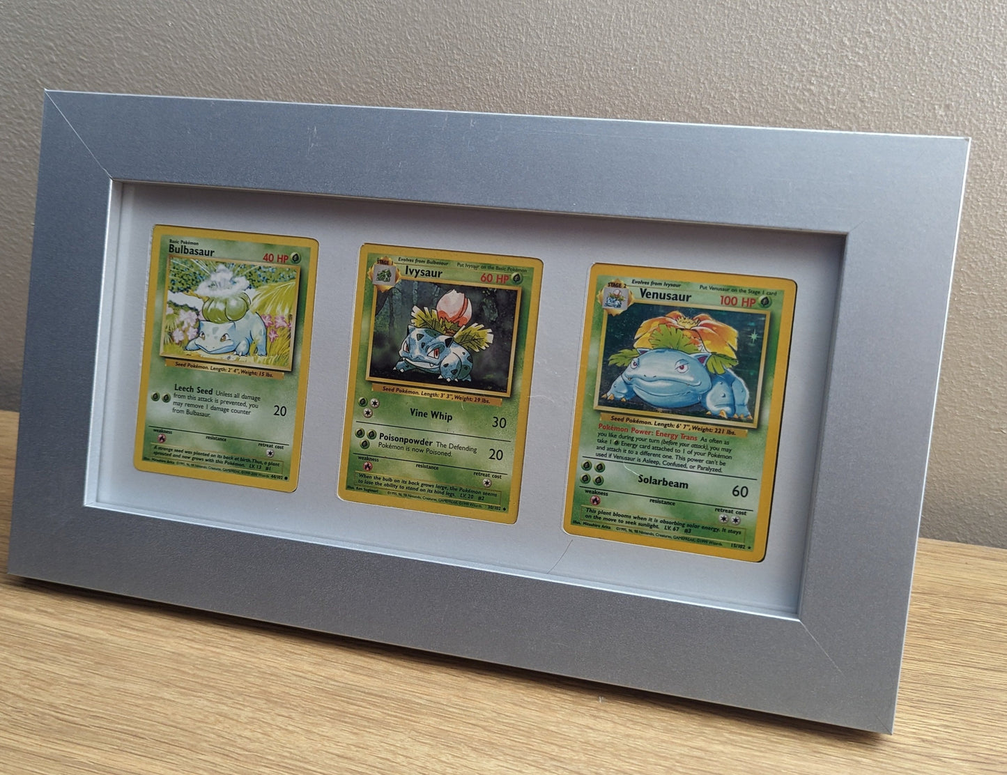 Pokémon Triple card display frame - Grey Frame